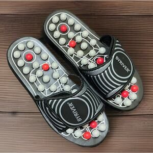 BYRIVER Acupressure Foot Massage Slippers Shoes Sandals US Size small